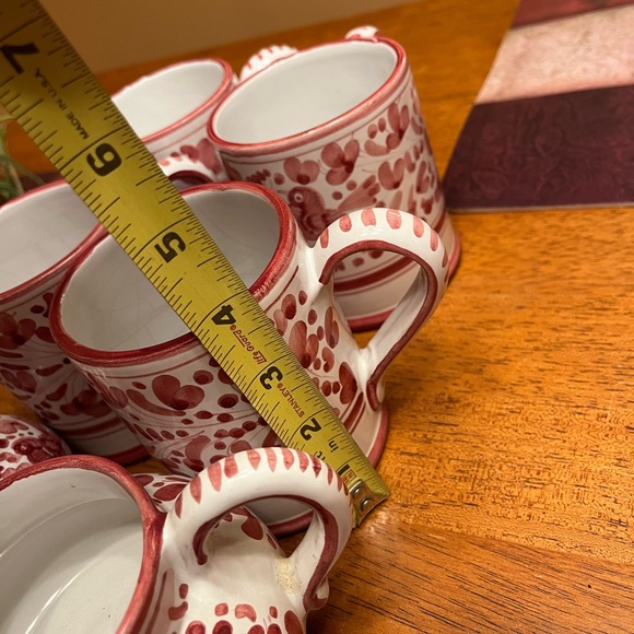 Vintage Labor Deruta tea set, made in Italy, 4 mugs, sugar bowl, creamer - Picture 5 of 6